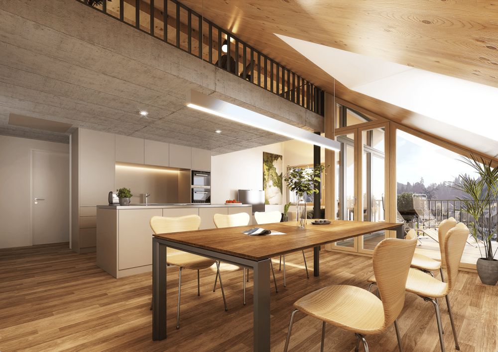 Moderne 4.5-Zimmer-Dachwohnung in ruhiger Lage von Heimberg -  Bild 3