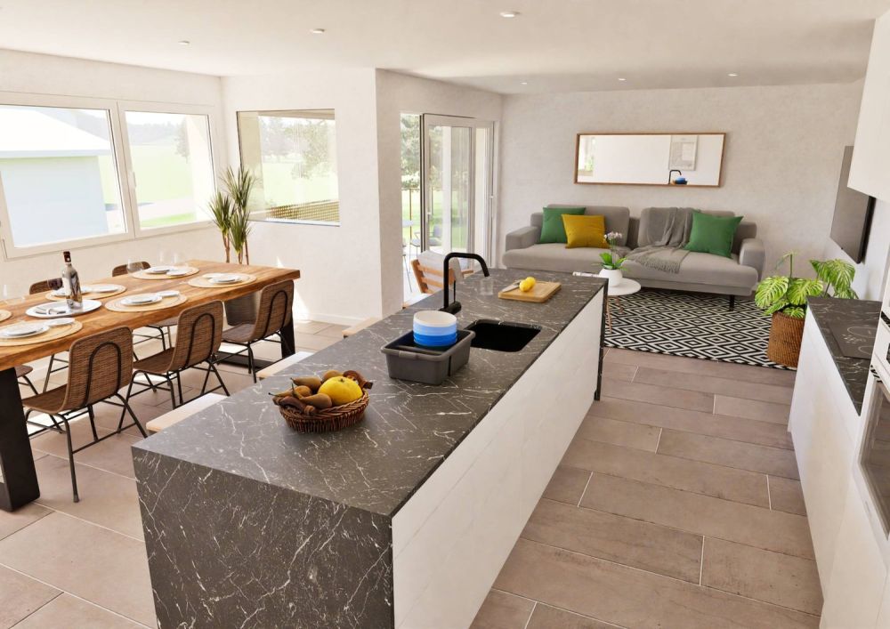 Magnifique appartement neuf de 4 au rez supérieur avec 2 balcons, jardin privatif et vue dégagée - Bild 5