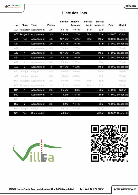 Réservé - Appartement A02 de 3.5 pièces à Villeret - Bild 12