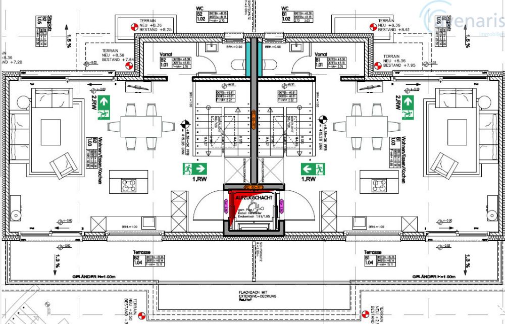 Neubau: Ein Doppeleinfamilienhaus ist noch frei - Grundrisspläne Doppel-Einfamilienhaus 1. Obergeschoss