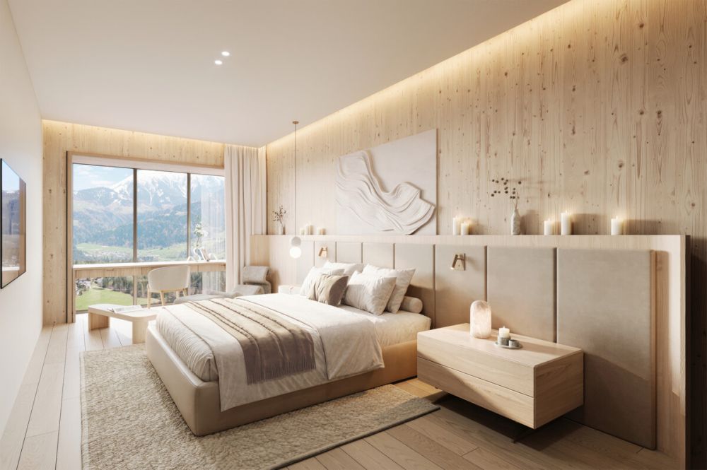 Neubauprojekt Via Valetta Laax  Design. Lage. Wohnqualität. - ZB923_Neubau Via Valetta Schlafzimmer