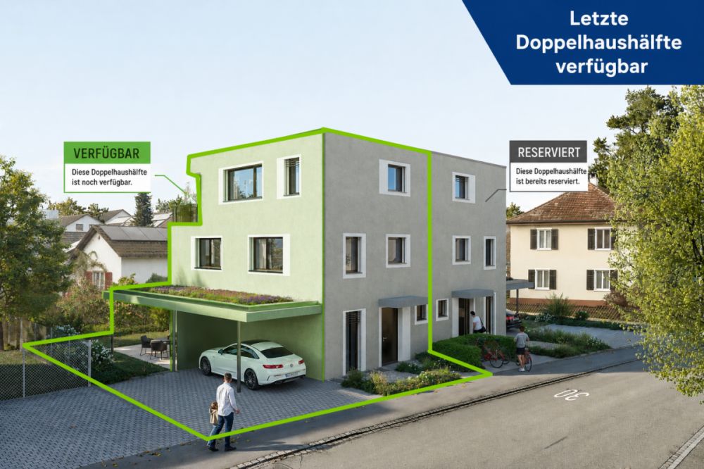 letzte 5.5-Zi. Doppelhaushälfte - Minergie-P-zertifiziertes Neubau-DEFH -  Bild 1