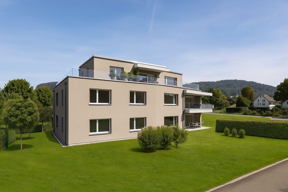 Moderne Attikawohnung mit Wohnkomfort - Aussenansicht