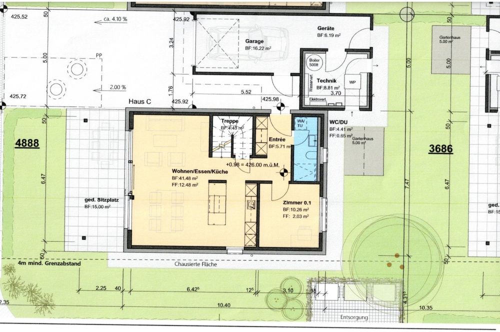 Attraktiv für die Familie! Sonnig ruhig zentral. Kindergarten, Bus, in der Nähe. Schule 3-4 Min. - Bild 3