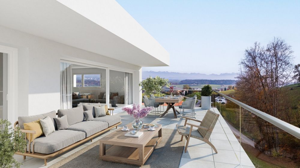 AU BOIS 3 – 4.5 pièces au rez avec terrasse de 63 m² et jardin privatif ! -  Bild 1