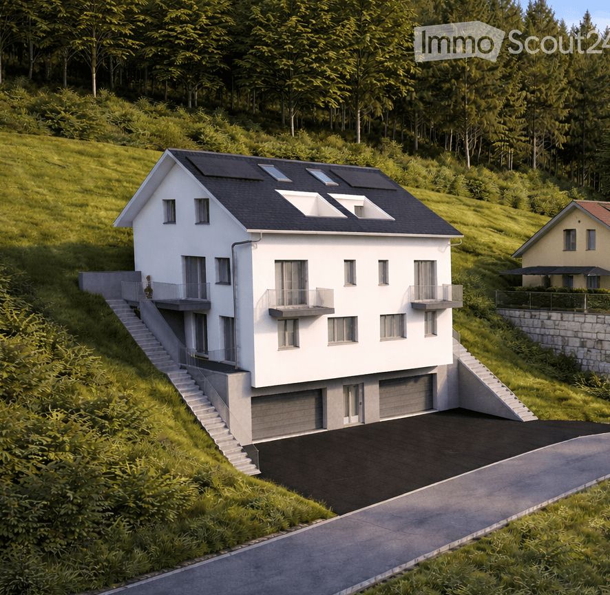 Modernes Neubau-Doppeleinfamilienhaus mit idyllischem Naturpanorama -  Bild 1