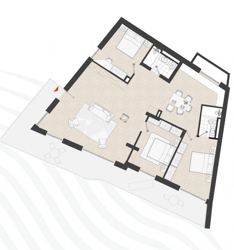 NEUF  RDC terrasse 4.5 pièces spacieux et proche des stations  lot 201 -  Bild 6