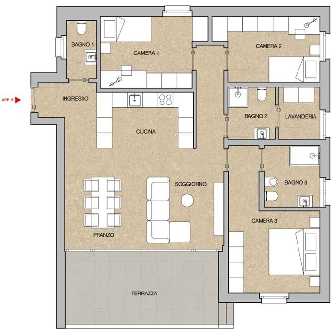 Neu und modernes 4.5-Zimmer-Wohnung in Giubiasco -  Bild 6