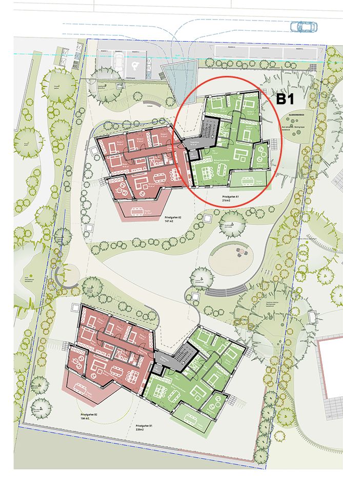 Exklusive Gartenwohnung mit unverbaubarer Aussicht. Neue Preise - B1 -  Bild 4