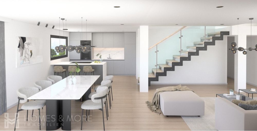 MODERNES WOHNEN IN RUHIGER UND IDYLLISCHER LAGE - Wohn- Essbereich