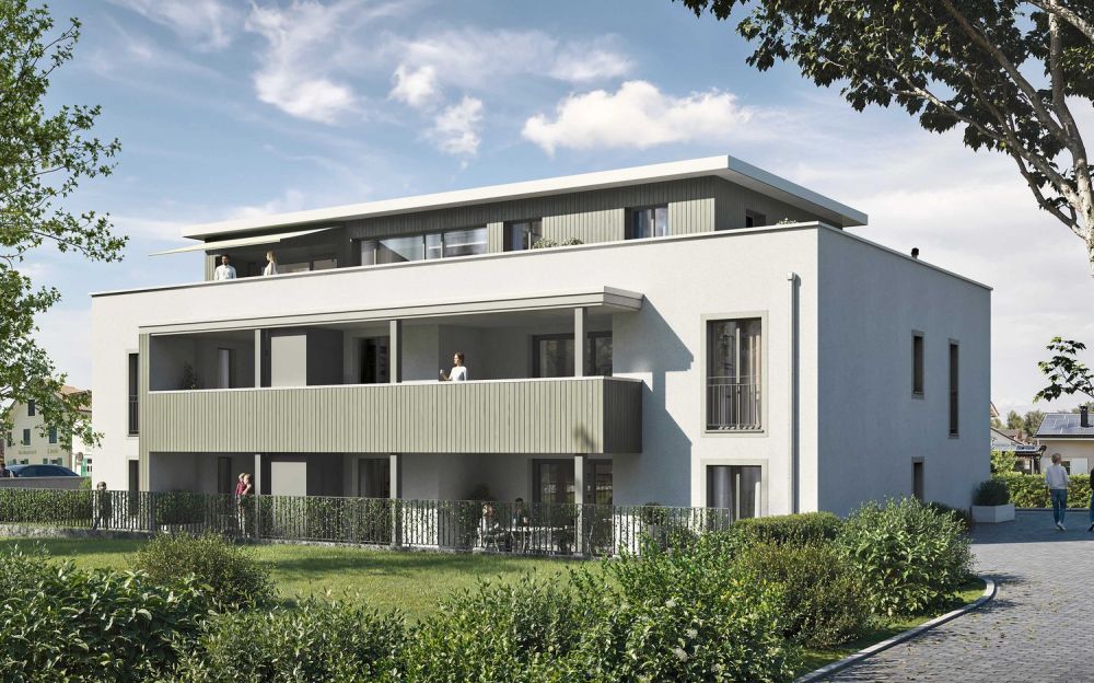 Neubau: Moderne 2.5 Zimmer-Wohnung im Erdgeschoss mit Gartenanteil -  Bild 1