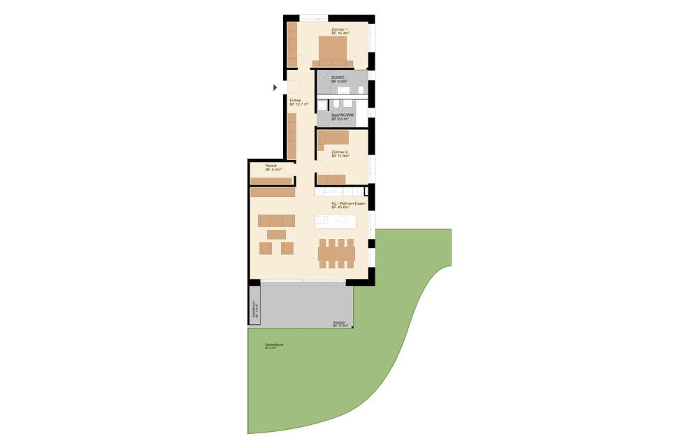Sonnige 3,5-Zimmer Gartenwohnung mit viel Platz (Top C0.2) -  Bild 7