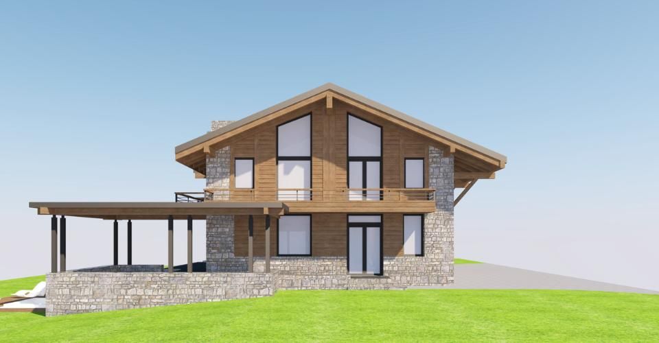 6000.Vue panoramique - Projet Chalet à vendre à Sergnou -Crans-Montana - Chalet 9.5 pièces - image - 9