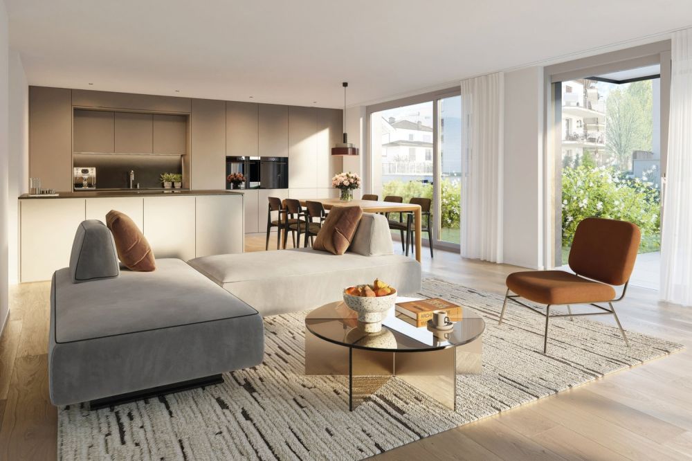 5.5 Zi. Neubau-Gartenwohnung 0.A - Wohnraum Parterre Wohnung