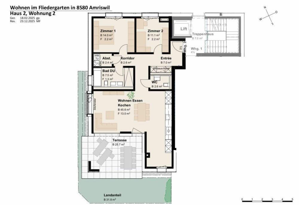 Neubauprojekt «Fliedergarten» - modernes Wohnen mit Stil und Nachhaltigkeit - hochwertige Gartenwohnung -  Bild 4