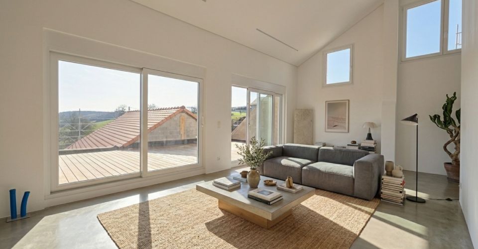 UN LOT D'EXCEPTION AVEC JARDIN, TERRASSE SANS VIS-À-VIS ET VUE MONTAGNES ! - Appartement 4.5 pièces - image - 3