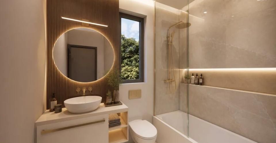 Élégante villa jumelle contemporaine HPE sur plan - Villa 6 pièces - image - 7