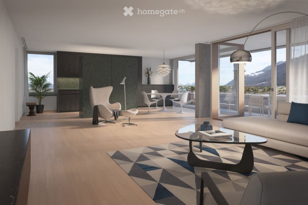 Erstvermietung Neubau "la Loggia- Siebnen" 4.5 Zi  34 Min vom HB Zürich -  Bild 1
