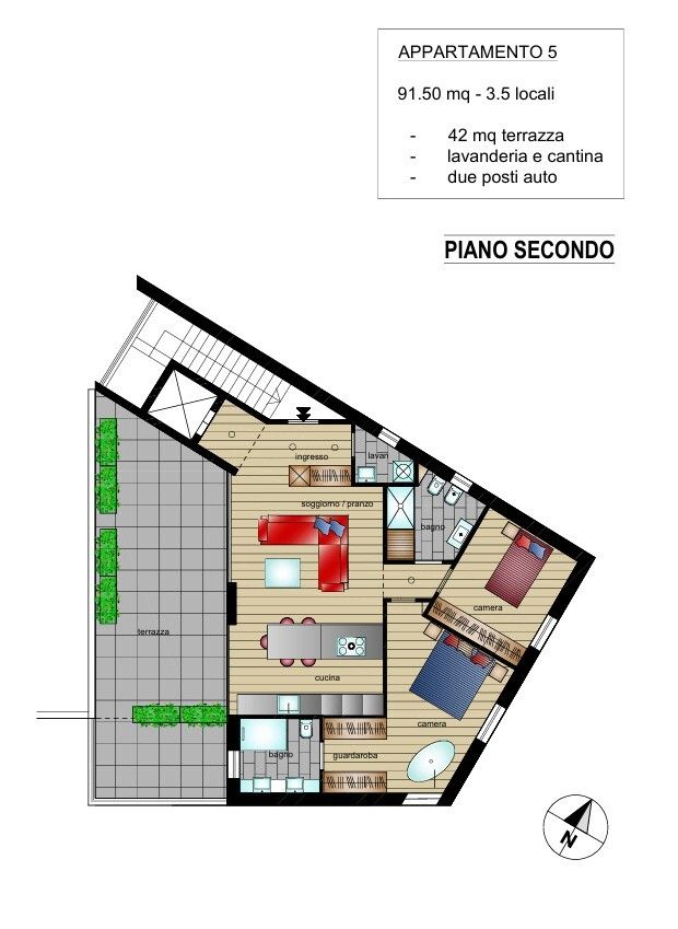 MODERNO ATTICO 3.5 CON TERRAZZA E VISTA NEL VERDE A LUMINO -  Bild 12