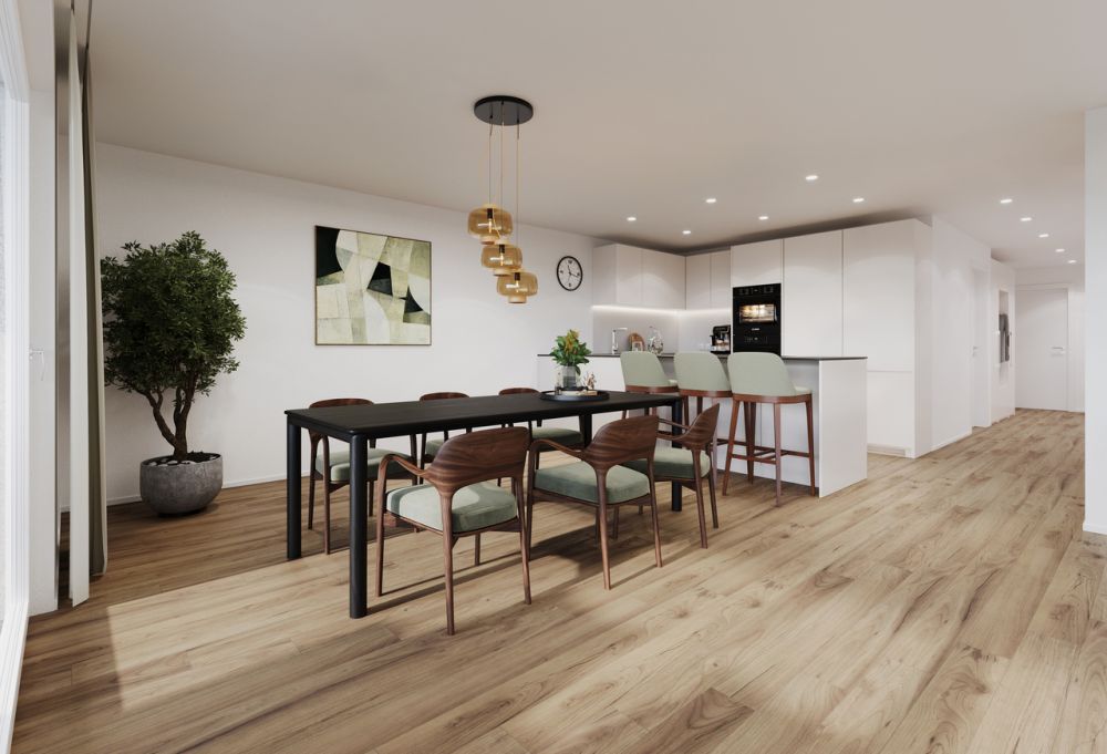 5.5 Z.-EG-Wohnung B im Haus B mit 137 m² NWF, 25m² Sitzplatz - Essen - Küche