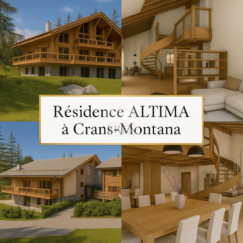 Magnifique appartement en duplex en attique 5 pièces neuf avec terrasse sud-ouest au centre de Crans-Montana - Appartements - Duplex neufs à vendre à Crans-Montana
