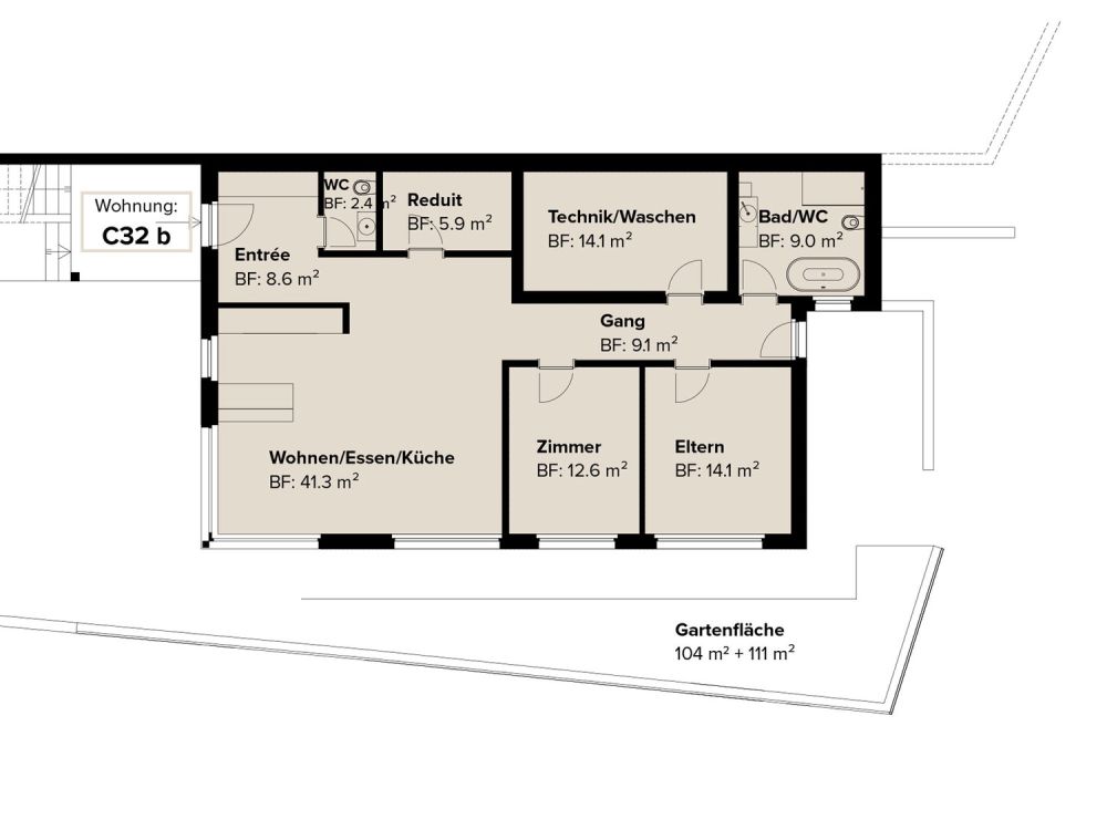 Exklusive 5.5 Zi-Maisonettewohnung in Zweifamilienhaus ( auch als Zweifamilienhaus erwerbbar ) -  Bild 10
