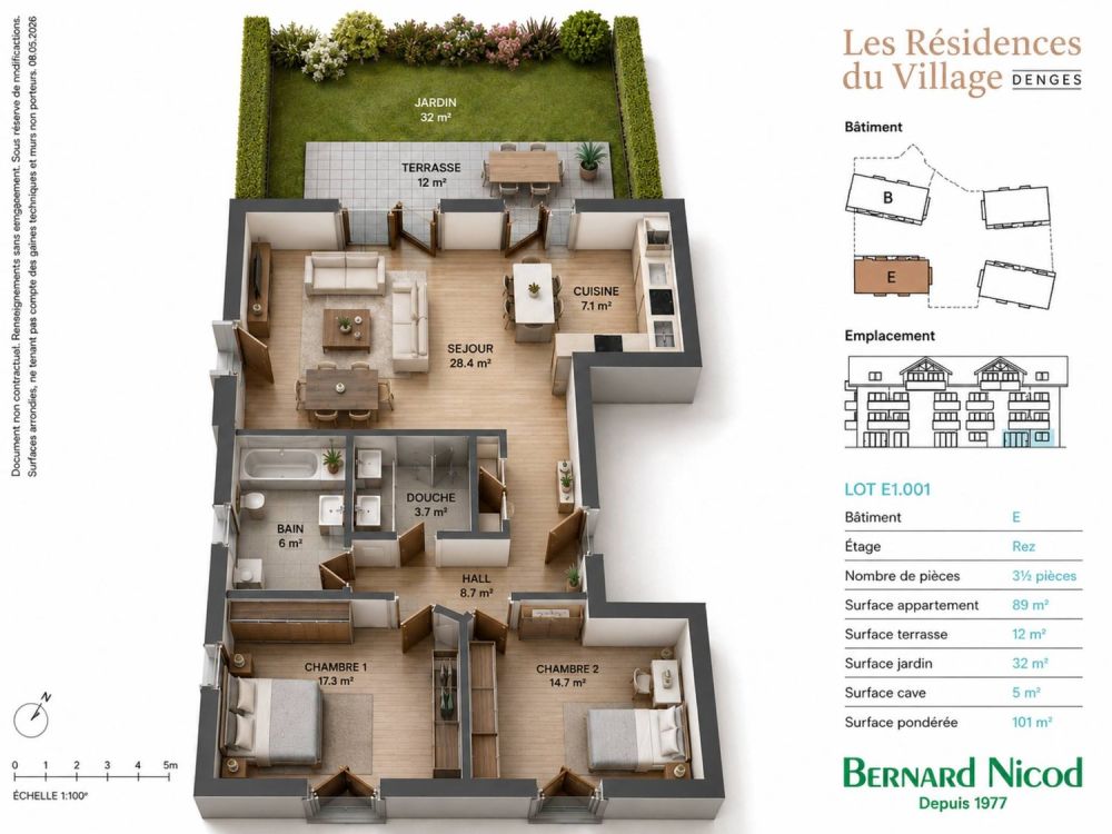 Denges  Appartements neufs Minergie | 3.5 pièces avec jardin et terrasse -  Bild 1
