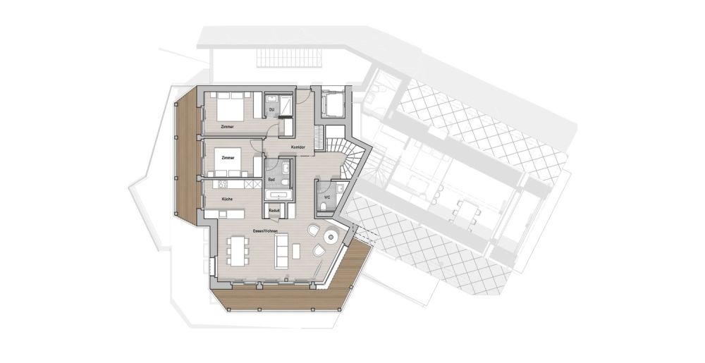 Chalet SKYFALL |4.5 Zimmerwohnung 2. Dachgeschoss Süd-West |ERSTWONS - 721.2.8 Wohnunhg Nr.06