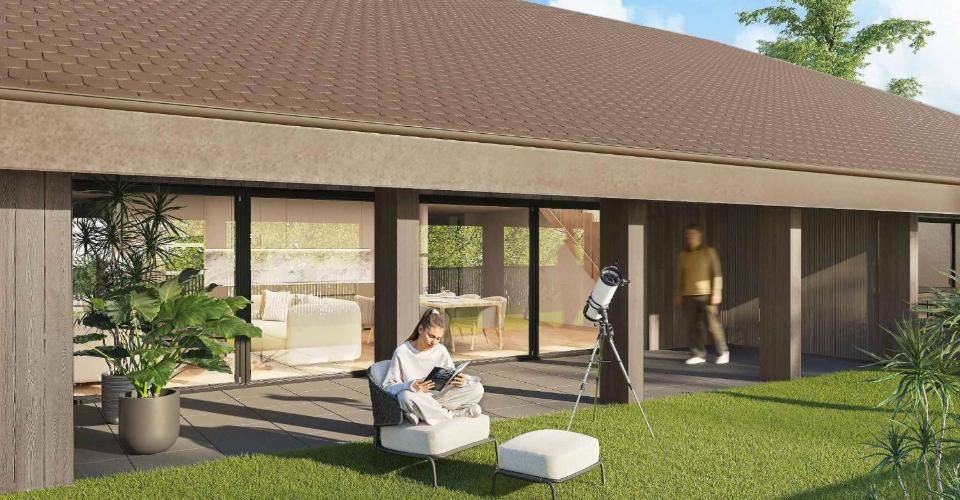 Maison villageoise mitoyenne avec terrasse et jardin - Maison contiguë 5 pièces - image - 1