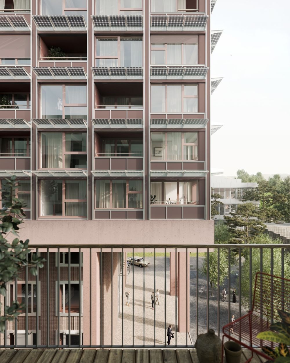 MIETEN OHNE KAUTION - Jetzt Wohnung im Holzhochhaus Besichtigen - Visualisierung Aussen