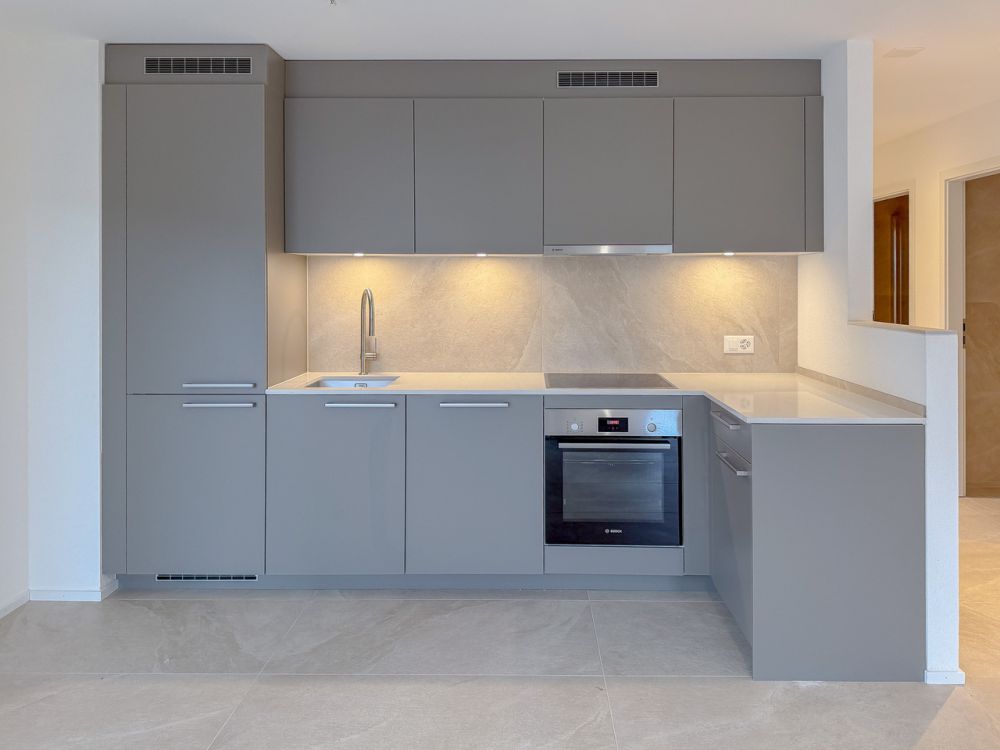 Appt PPE neuf de 3.5 pces, terrasse et jardin Campagne Pernod, lot B2 - Cuisine ouverte entièrement agencée