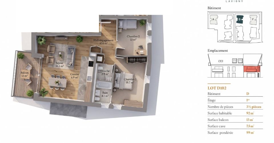 Nouvelle promotion : Appartement de 3.5 pièces avec balcon - Appartement 3.5 pièces - image - 9