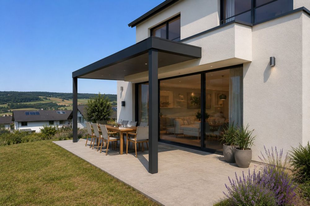 Neubauprojekt: Ihr neues Zuhause in idyllischer Lage - Terrassenansicht