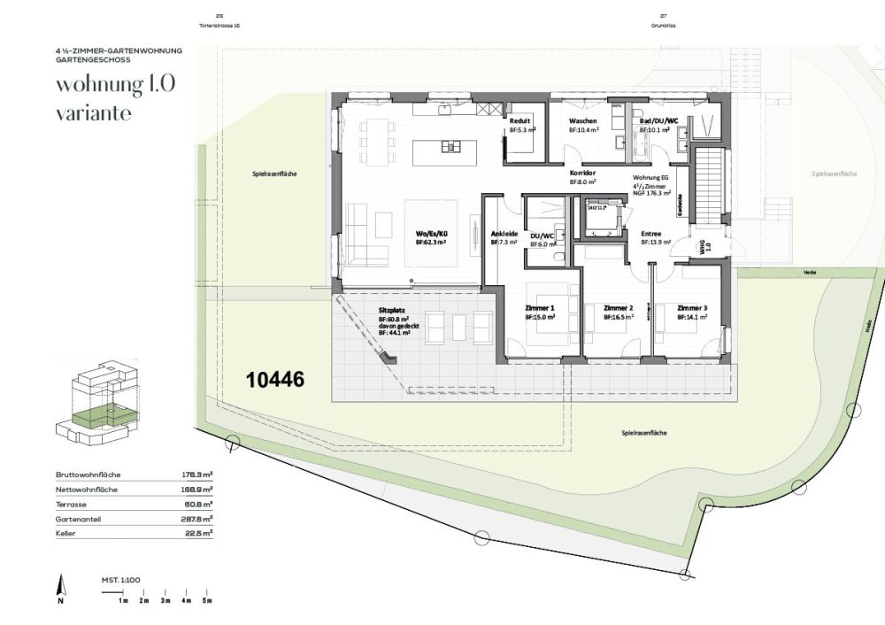 Grosszügige 5.5-Zimmer Gartenwohnung, 176m2 WF, an naturnaher Lage mit teilweiser Seesicht -  Bild 8
