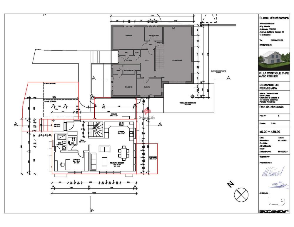 Votre maison dans un cadre de vie résidentiel aux portes de Genève ! - / Plan du rez-de-chaussée