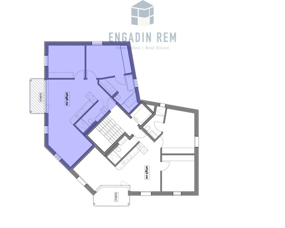 3.5-Zimmer-Zweitwohnung mit Blick ins Val Roseg - Wohnung Nr. 4 im  Dachgeschoss / Flat no. 4 / top floor / Appartament n. 4 all'ultimo piano