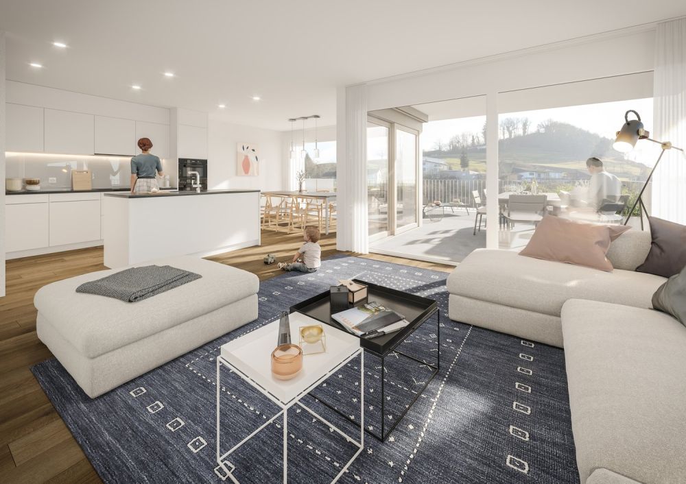 Moderne Terrassenwohnung mit 20.1 m² Sitzplatz im idyllischen Zeihen -  Bild 5