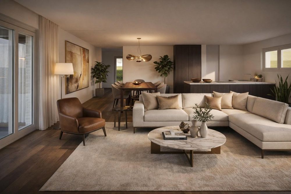 Hochwertige stilvolle 4.5-Zimmer Neubauwohnung mit Wintergarten in Biel-Benken kaufen -  Bild 2