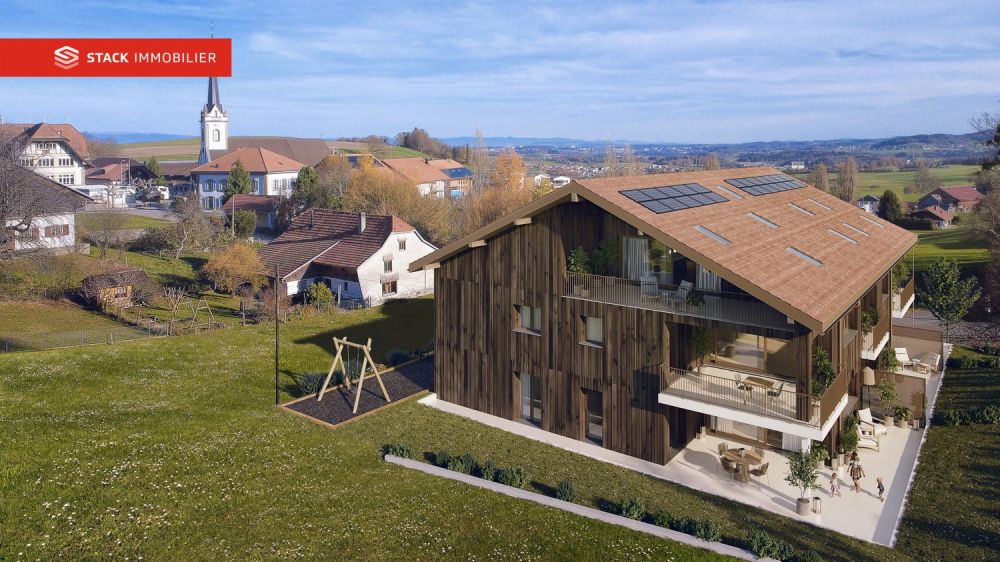 Neue 3.5-Zimmer-Wohnung mit großem Balkon – Freie Sicht im Herzen von Gibloux -  Bild 4