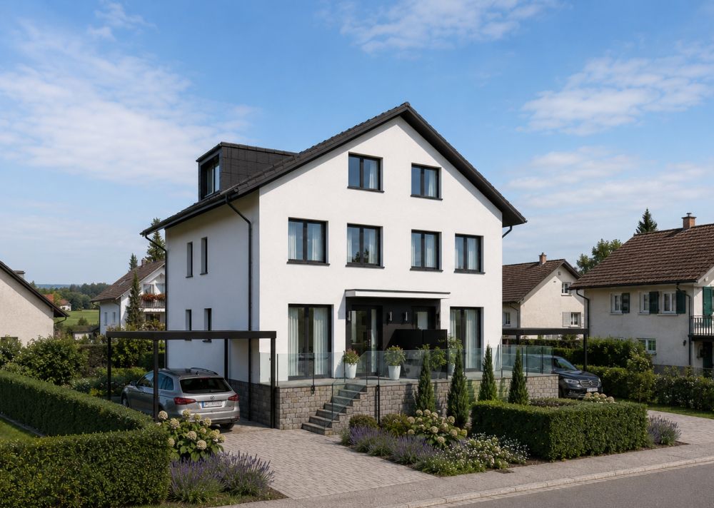 Baubewilligtes 6.5-Zimmer-Doppeleinfamilienhaus mit Garten -  Bild 1