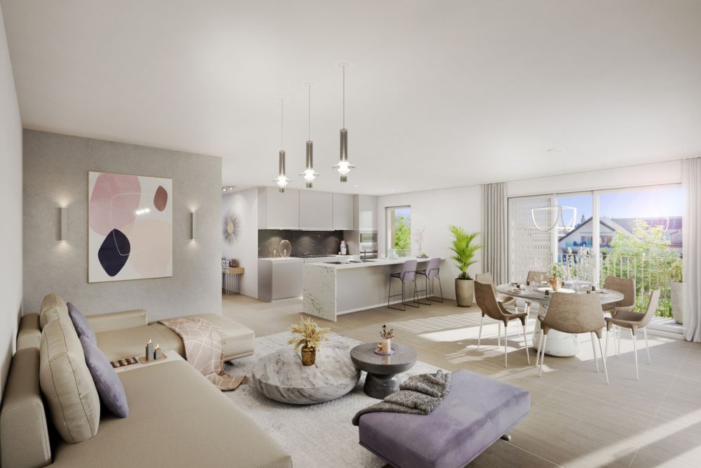 Zu verkaufen auf Plänen Wohnung 2,5 Zimmer (61 m2 PPE) im 2. Stock -  Bild 2