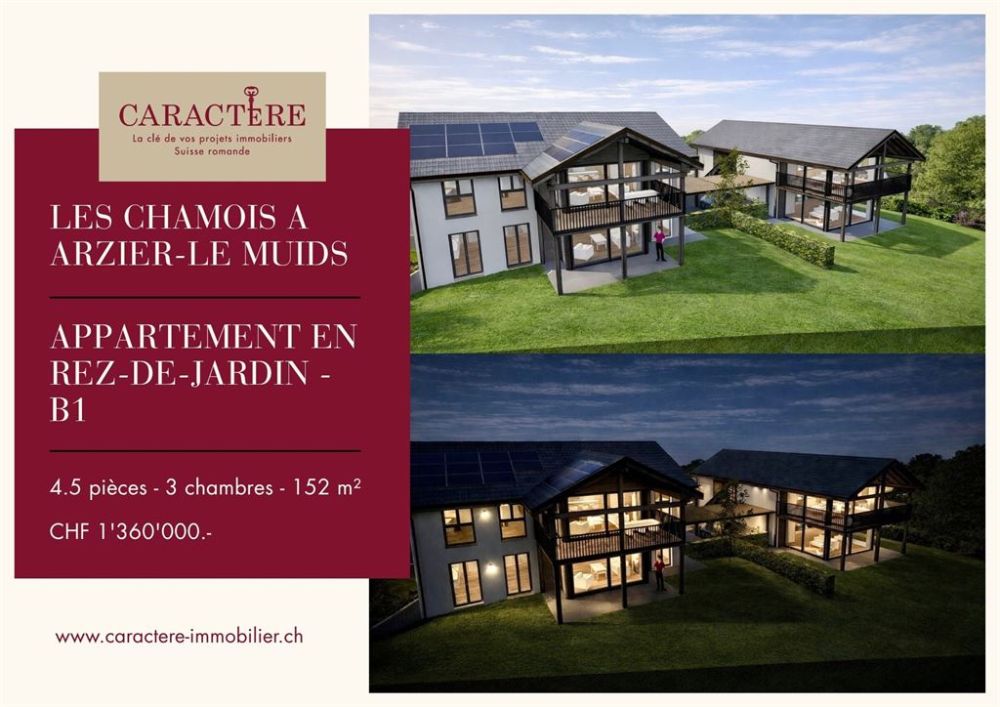 Rez-de-jardin - Nouvelle construction - Arzier - Lot B1 -  Bild 1