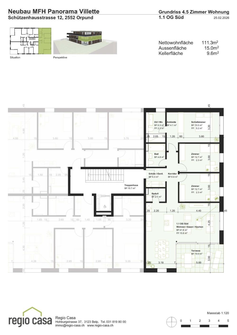 OG1.1 - 4.5-Zimmer Neubau Wohnung im Obergeschoss -  Bild 1
