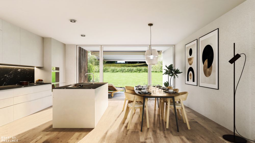 8 villas mitoyennes de 4,5 pièces - Espace cuisine salle à manger