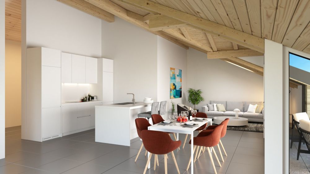 Wohnen in Amsoldingen: Moderne Neubau 4.5-Zimmerwohnung im Dachgeschoss -  Bild 3