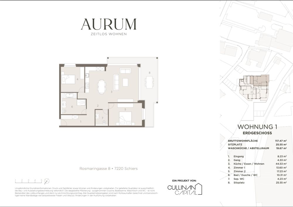 Exklusive 3.5 Zimmer Neubauwohnung mit grosszügigem Gartenanteil - 117m2 - CHF 699'000.00 -  Bild 13
