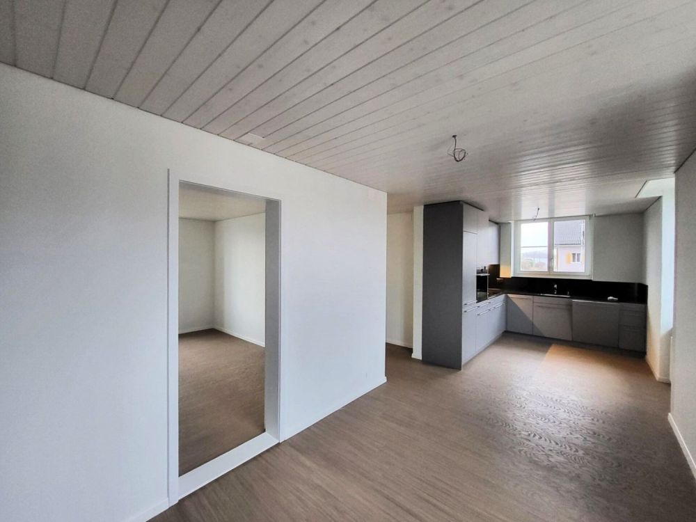 5-Zimmerwohnung, Erstbezug nach Sanierung - C_1.OG Entrée Wohnzimmer Küche (I).JPG