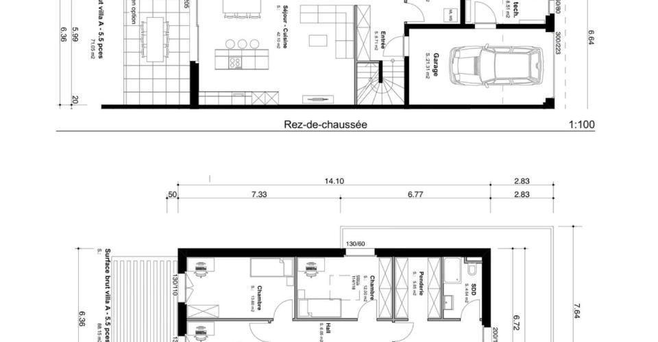 Collombey, nouveau projet d'une villa de 5.5 pièces - Maison contiguë 5.5 pièces - image - 7