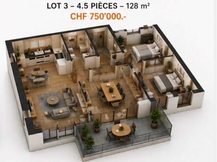 Projet immobilier d'exception au coeur de Cheiry / 6 appartements PPE -  Bild 4