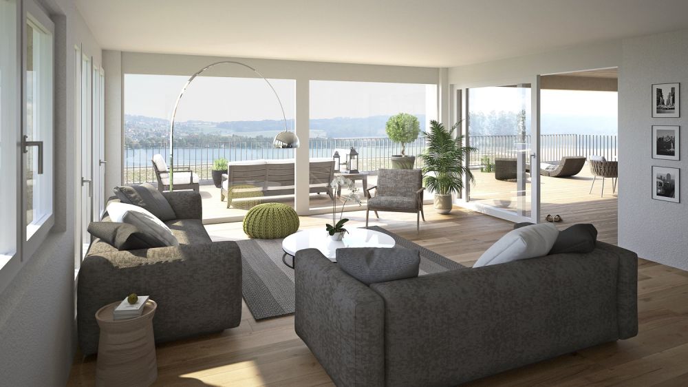 Individuell gestaltbares Terrassenhaus über dem Bielersee - Bild 1